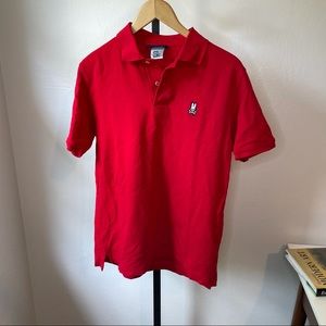 Psycho Bunny Red Short Sleeve Polo M / 5